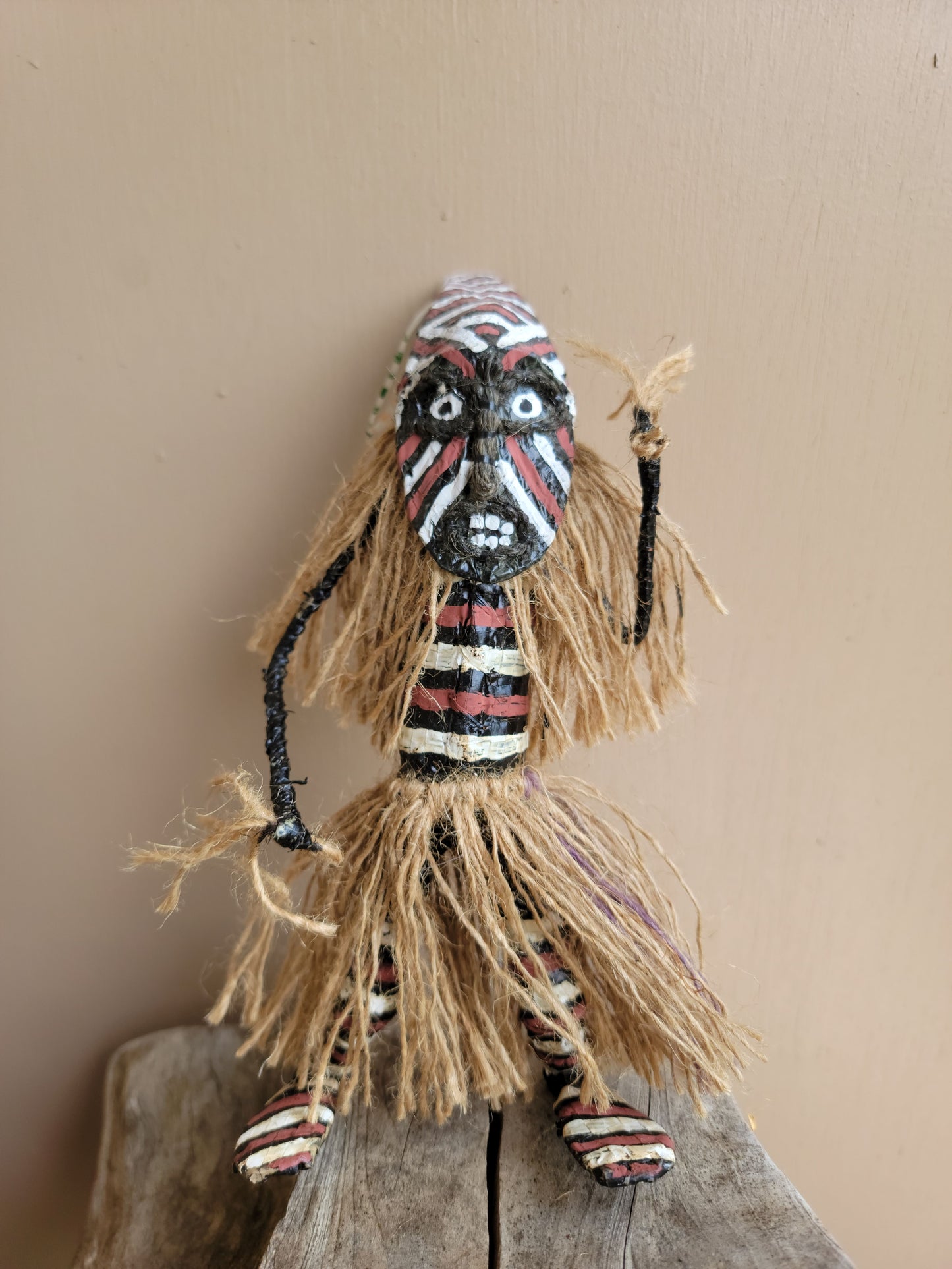 Miniature Makishi Masquerade Doll 9.5"