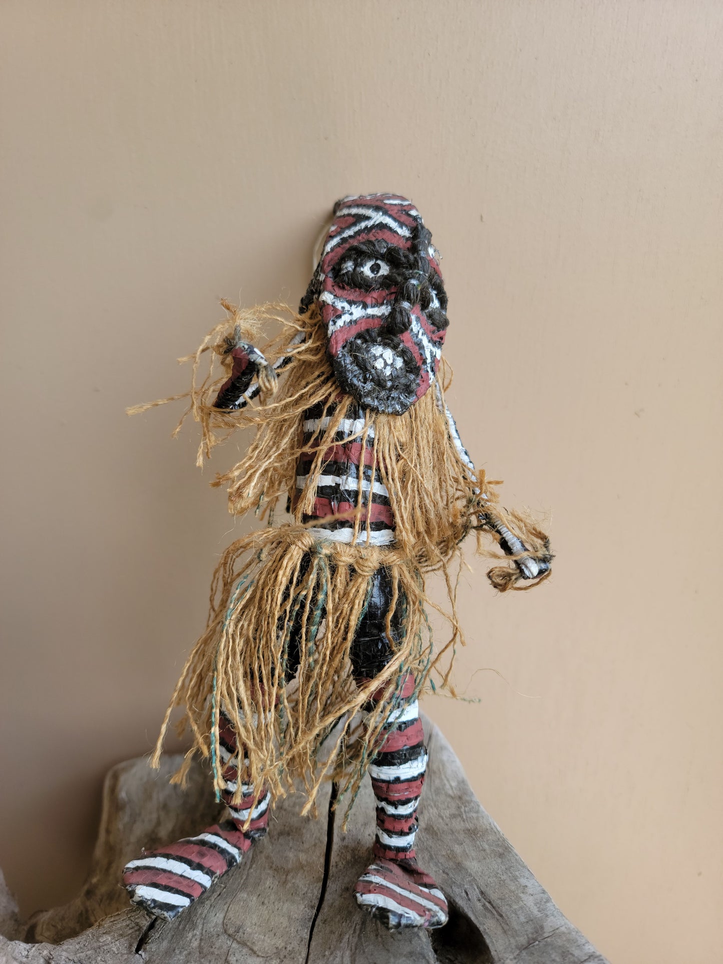 Miniature Makishi Masquerade Doll 9.5"